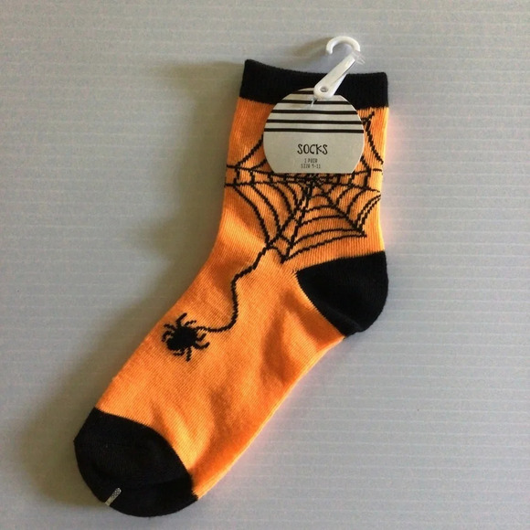 Accessories - Halloween Spider Socks - Size 9-11